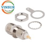 112211I0 -- RF CONNECTOR - 50 OHMS , TNC FEMALE , STRAIGHT , BULK HEAD FRONTMOUNT , PCB-SOLDER CUP - Image 2