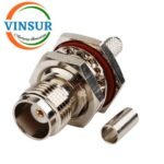 11221216 -- RF CONNECTOR - 50 OHMS , TNC  FEMALE , STRAIGHT , BULK HEAD REARMOUNT, CRIMP TYPE, LMR-240