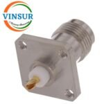 VSW-112214I0 -- RF CONNECTOR - 50OHMS , TNC FEMALE , STRAIGHT , 4 HOLE FLANGE , SOLDER CUP - Image 2