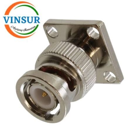 113114I0 -- RF CONNECTOR - 50OHMS , BNC MALE , STRAIGHT, 4HOLE FLANGE, PCB- ROUNT POST
