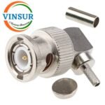 11312014 -- RF CONNECTOR - 50OHMS , BNC MALE , RIGHT ANGLE ,  CRIMP TYPE , RG316, RG174, RG188, LMR100 CABLE
