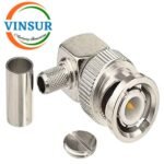 11312015 -- RF CONNECTOR - 50OHMS , BNC MALE , RIGHT ANGLE , CRIMP TYPE , RG58, RG142, LMR195,LMR200 CABLE