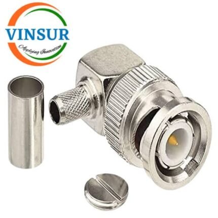 11312015 -- RF CONNECTOR - 50OHMS , BNC MALE , RIGHT ANGLE , CRIMP TYPE , RG58, RG142, LMR195,LMR200 CABLE