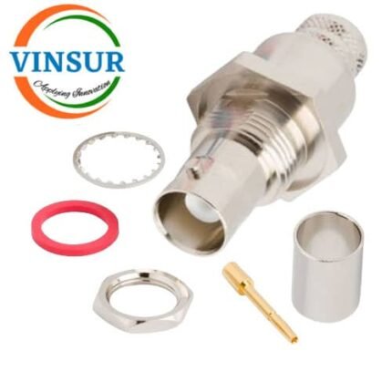 11321217 -- RF CONNECTOR - 50OHMS , BNC FEMALE , STRAIGHT , BULK HEAD REAR MOUNT , CRIMP TYPE , LMR-400 CABLE