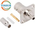 11321414 -- RF CONNECTOR - 50OHMS , BNC FEMALE , STRAIGHT , 4 HOLE FLANGE , CRIMP TYPE , RG316, RG174, RG188, LMR100 CABLE - Image 2