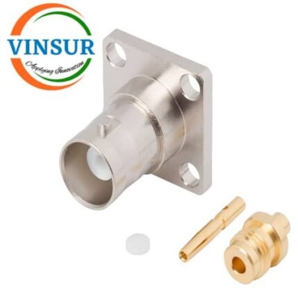 1132143C -- RF CONNECTOR  50OHMS , BNC FEMALE , STRAIGHT , 4 HOLE FLANGE , SOLDER TYPE , RG405 (0.086 INCH)  CABLE