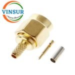 11511014 -- RF CONNECTOR - 50 OHMS , SMA MALE , STRAIGHT ,  CRIMP TYPE , RG316 , RG174 , RG188 , LMR100 CABLE - Image 2