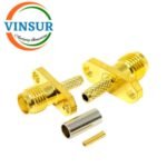 11511314 -- RF CONNECTOR - 50 OHMS , SMA MALE , STRAIGHT , 2 HOLE FLANGE , CRIMP TYPE , RG316 CABLE