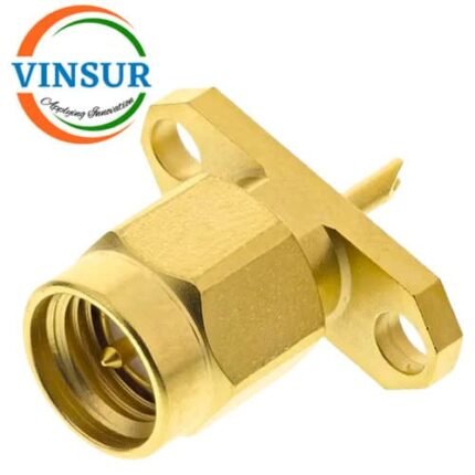 11511370 -- RF CONNECTOR - 50 OHMS , SMA MALE , STRAIGHT , 2 HOLE FLANGE , ROUND POST