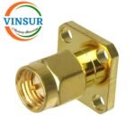 11511470 -- RF CONNECTOR - 50 OHMS , SMA MALE , STRAIGHT , 4 HOLE FLANGE , ROUND POST