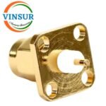 11511490 -- RF CONNECTOR - 50 OHMS , SMA MALE , STRAIGHT , 4 HOLE FLANGE , 4MM EXTENDED TEFLON , ROUND POST - Image 2