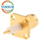 115114B0 -- RF CONNECTOR - 50 OHMS , SMA MALE , STRAIGHT , 4 HOLE FLANGE , 14MM EXTENDED TEFLON , ROUND POST - Image 2