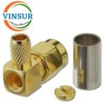 11512015 -- RF CONNECTOR - 50 OHMS , SMA MALE , RIGHT ANGLE ,  CRIMP TYPE , RG58, RG142, LMR195 CABLE - Image 2