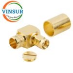 11512017 -- RF CONNECTOR - 50OHMS , SMA MALE , RIGHT ANGLE ,  CRIMP TYPE , LMR-400 CABLE