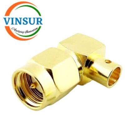 1151203D -- RF CONNECTOR - 50 OHMS , SMA MALE , RIGHT ANGLE , SOLDER TYPE , RG402 (0.141 INCH)CABLE