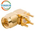 11512040 -- RF CONNECTOR - 50 OHMS , SMA MALE,RIGHT ANGLE , PCB-THROUGH HOLE