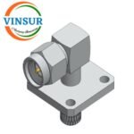 11512416 -- RF CONNECTOR - 50 OHMS , SMA MALE , RIGHT ANGLE , 4 HOLE FLANGE , CRIMP TYPE , LMR-240 CABLE - Image 3