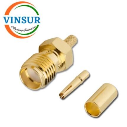 11521014 -- RF CONNECTOR - 50 OHMS , SMA FEMALE , STRAIGHT ,  CRIMP TYPE , RG316, RG174, RG188, LMR100 CABLE