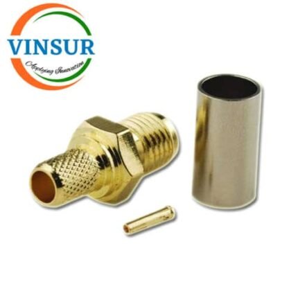 11521015 -- RF CONNECTOR - 50 OHMS , SMA FEMALE , STRAIGHT , CRIMP TYPE , RG58, RG142, LMR195 CABLE