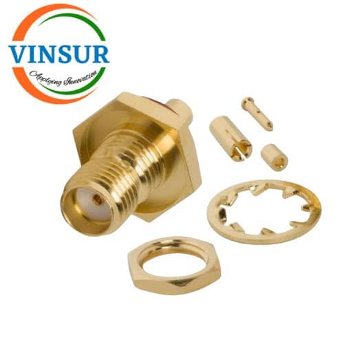 11521211-RF-CONNECTOR-50-OHMS-SMA-FEMALE-STRAIGHT-BULK-HEAD-REAR-MOUNT-CRIMP-TYPE-RG1.13-CABLE.jpg 11521211 -- RF CONNECTOR - 50 OHMS , SMA FEMALE STRAIGHT BULK HEAD REAR MOUNT CRIMP TYPE RG1.13 CABLE - Image 1