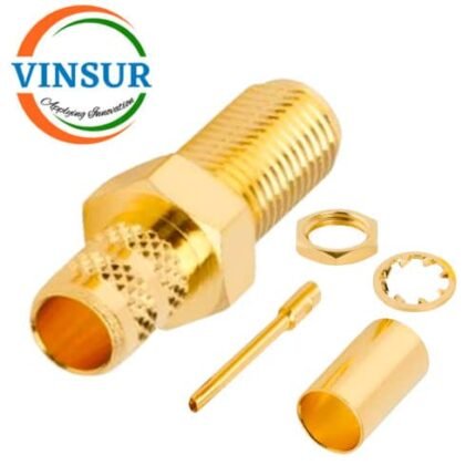 11521216 -- RF CONNECTOR - 50OHMS , SMA FEMALE , STRAIGHT , BULK HEAD REAR MOUNT , CRIMP TYPE , LMR-240 CABLE