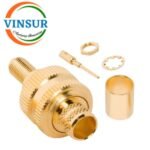 11521217 -- RF CONNECTOR - 50 OHMS , SMA FEMALE , STRAIGHT , BULK HEAD REAR MOUNT , CRIMP TYPE , LMR-400 CABLE
