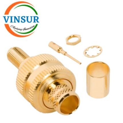11521217 -- RF CONNECTOR - 50 OHMS , SMA FEMALE , STRAIGHT , BULK HEAD REAR MOUNT , CRIMP TYPE , LMR-400 CABLE