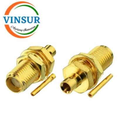 1152123C -- RF CONNECTOR - 50 OHMS , SMA FEMALE , STRAIGHT , BULK HEAD REAR MOUNT , SOLDER TYPE , RG405 (0.086 INCH)  CABLE