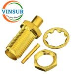 1152123C -- RF CONNECTOR - 50 OHMS , SMA FEMALE , STRAIGHT , BULK HEAD REAR MOUNT , SOLDER TYPE , RG405 (0.086 INCH)  CABLE - Image 3