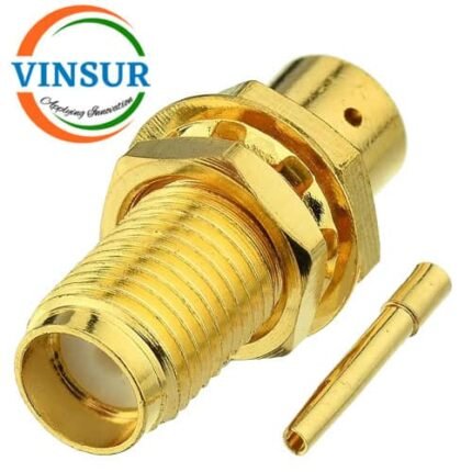 1152123D -- RF CONNECTOR - 50 OHMS , SMA FEMALE , STRAIGHT , BULK HEAD REAR MOUNT , SOLDER TYPE , RG402 (0.141 INCH)CABLE