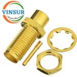 1152123D -- RF CONNECTOR - 50 OHMS , SMA FEMALE , STRAIGHT , BULK HEAD REAR MOUNT , SOLDER TYPE , RG402 (0.141 INCH)CABLE - Image 2