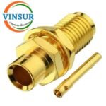 1152123D -- RF CONNECTOR - 50 OHMS , SMA FEMALE , STRAIGHT , BULK HEAD REAR MOUNT , SOLDER TYPE , RG402 (0.141 INCH)CABLE - Image 3