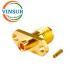 1152133C -- RF CONNECTOR - 50 OHMS , SMA FEMALE , STRAIGHT , 2 HOLE FLANGE , SOLDER TYPE , RG405 (0.086 INCH)  CABLE