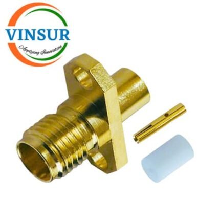1152133D -- RF CONNECTOR - 50 OHMS , SMA FEMALE , STRAIGHT , 2 HOLE FLANGE , SOLDER TYPE , RG402 (0.141 INCH)  CABLE