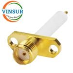 115213B0 -- RF CONNECTOR - 50 OHMS , SMA FEMALE , STRAIGHT , 2 HOLE FLANGE , 14MM EXTENDED TEFLON , ROUND POST