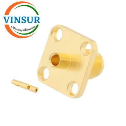 1152143C -- RF CONNECTOR - 50 OHMS , SMA FEMALE , STRAIGHT , 4 HOLE FLANGE , SOLDER TYPE , RG405 (0.086 INCH)  CABLE