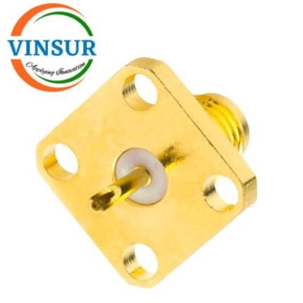 11521470-1-- RF CONNECTOR - 50 OHMS , SMA FEMALE , STRAIGHT , 4 HOLE FLANGE , SOLDER POT