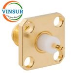 11521490 -- RF CONNECTOR - 50 OHMS , SMA FEMALE , STRAIGHT,4 HOLE FLANGE , 4MM EXTENDED TEFLON , ROUND POST - Image 2