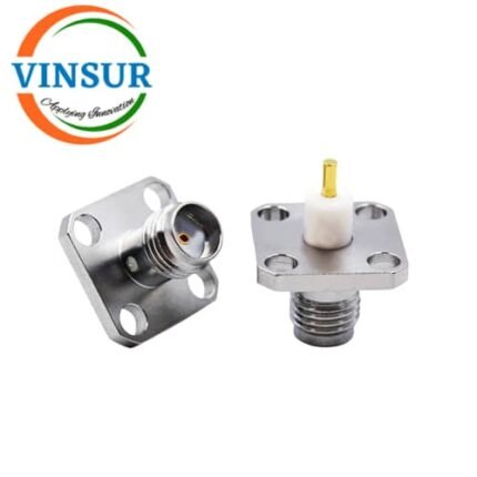 11521491-55 -- RF CONNECTOR - 50 OHMS , SMA FEMALE , STRAIGHT ,4-HOLE FLANGE 4MM EXTEND TEFLON PCB SOLDER TYPE CONNERCTOR