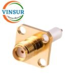 115214Q0 -- RF CONNECTOR - 50 OHMS , SMA FEMALE , STRAIGHT , 4 HOLE FLANGE , 11.7MM EXTENDED TEFLON