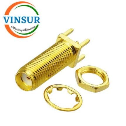 11521540 -- RF CONNECTOR - 50 OHMS , SMA FEMALE , STRAIGHT , BULK HEAD LONG LENGTH , PCB-THROUGH HOLE ,   ROUND POST