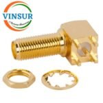 11522240 -- RF CONNECTOR - 50 OHMS , SMA FEMALE , RIGHT ANGLE , BULK HEAD REAR MOUNT , PCB-THROUGH HOLE , SHORT LEGS - Image 2