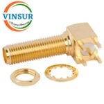 11522540 -- RF CONNECTOR - 50 OHMS , SMA FEMALE , RIGHT ANGLE , BULK HEAD LONG LENGTH , PCB-THROUGH HOLE , ROUND POST - Image 2
