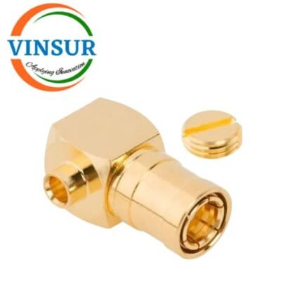 1161203C -- RF CONNECTOR - 50 OHMS , SMB MALE , RIGHT ANGLE , SOLDER TYPE , RG405 (0.086 INCH)  CABLE