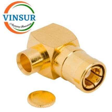 1161203D -- RF CONNECTOR - 50 OHMS , SMB MALE , RIGHT ANGLE , SOLDER TYPE RG402 CABLE
