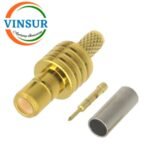 11621014 -- RF CONNECTOR - 50 OHMS , SMB FEMALE , STRAIGHT ,  CRIMP TYPE , RG316, RG174, RG188, LMR100 CABLE