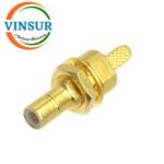 11621214 -- RF CONNECTOR - 50 OHMS , SMB FEMALE , STRAIGHT , BULK HEAD REAR MOUNT , CRIMP TYPE , RG316, RG174, RG188, LMR100 CABLE
