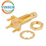 11621240 -- RF CONNECTOR - 50 OHMS , SMB FEMALE , STRAIGHT , BULK HEAD REAR MOUNT , PCB-THROUGH HOLE - Image 2