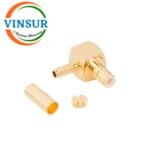 11622014 -- RF CONNECTOR - 50 OHMS , SMB FEMALE , RIGHT ANGLE ,  CRIMP TYPE , RG316, RG174, RG188, LMR100 CABLE