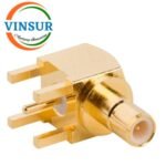11622040 -- RF CONNECTOR - 50 OHMS , SMB FEMALE , RIGHT ANGLE , PCB-THROUGH HOLE